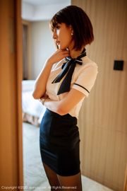 [秀 人 XIUREN] Nr.2082 Lin Wenwen yooki "Der sanfte Dienst der Stewardess aus schwarzer Seide"