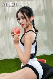 Modelo de pierna Xiao Ge "Chica de sandía de seda blanca" [Ligui Ligui] Belleza en línea