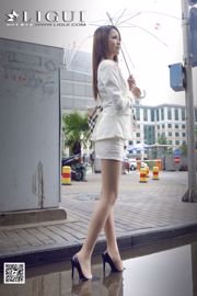 Ke Xin "Día lluvioso tiroteo callejero OL" [Li Gui] Hermosas piernas y pies de seda