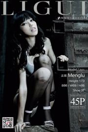 Beinmodell Meng Lu "Black Silk Portrait Photography" [丽 柜 Ligui]