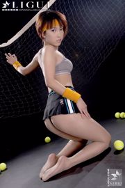 Model Meimei "Badminton Beauty Silk Foot Show" upper, middle and lower collection [丽柜LiGui] Beautiful legs and jade feet photo picture