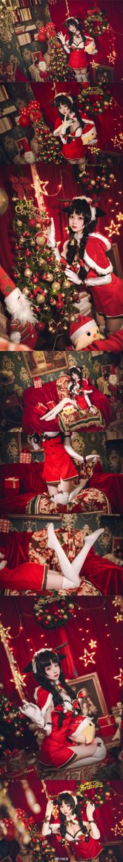 Belleza de Weibo Coser Shima Aoi "Azur Lane, Big Tide, Reno y regalos de Navidad"