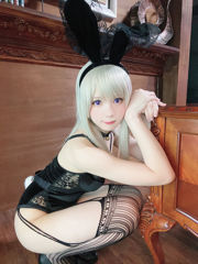 [COS Welfare] Weibo Girl Paper Cream Moon Shimo - Zwart konijn