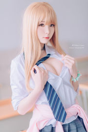 [Foto de Net Red COSER] Weibo Girl Paper Cream Moon Shimo-Blonde Uniforme