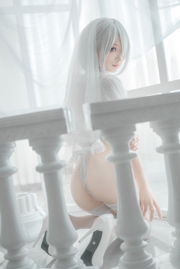 [Net Red COS] Anime Blogger Stupid Momo - 2B-Vestido de Noiva Branco