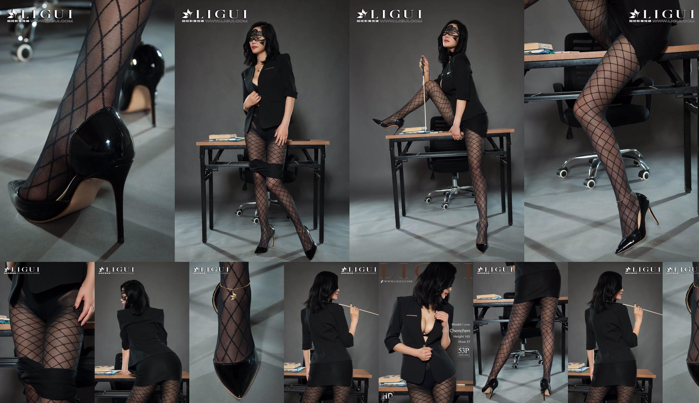 Modelo de perna Chen Chen "Black Silk Milf" [Ligui Liguil] Internet Beauty No.a3b2a7 Página 7