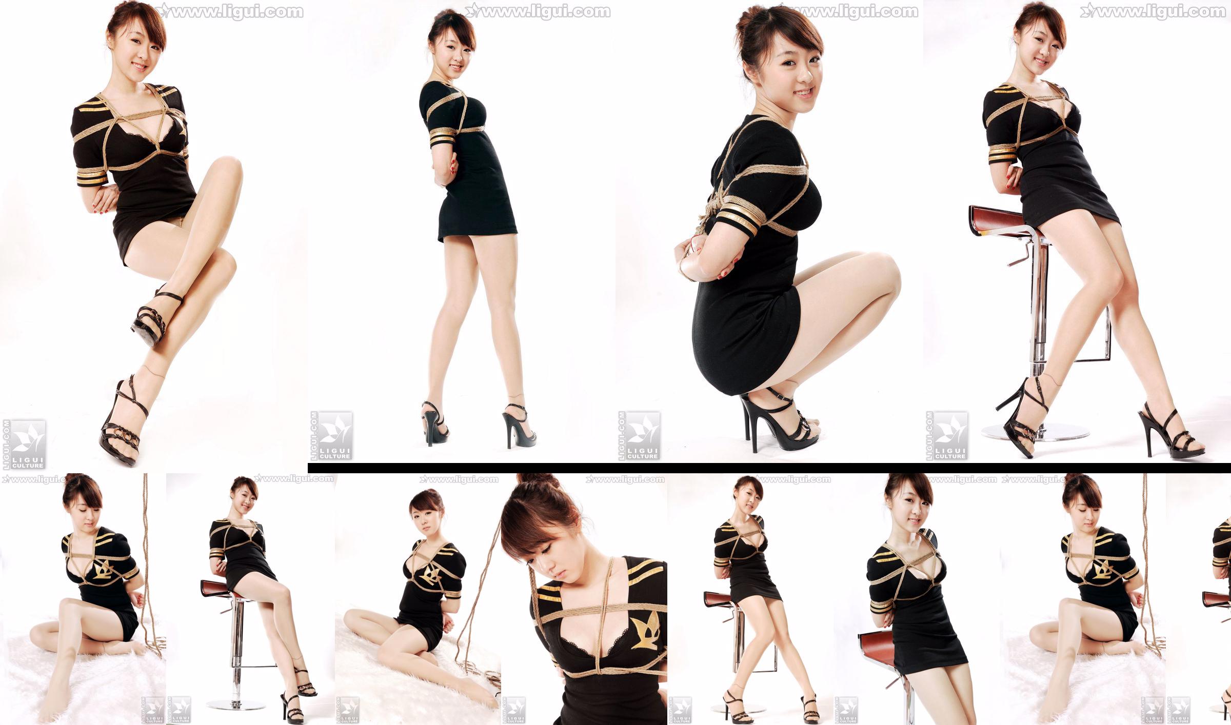 Model Tian Peipei "Esthetische en zoete gebundelde verleiding" [丽 柜 美 ​​束 LiGui] Mooie benen en jade voeten foto foto No.bbffa3 Pagina 16