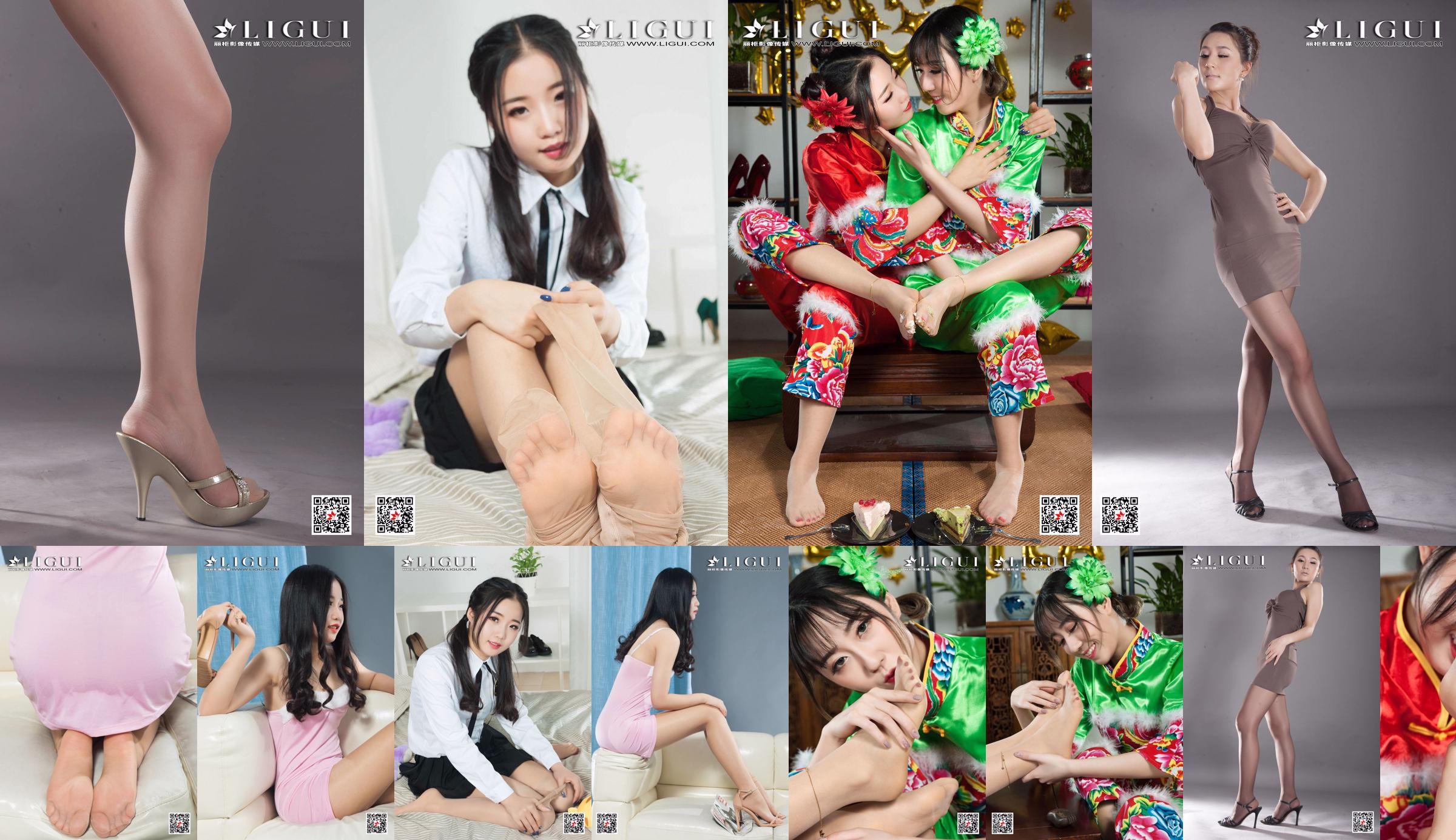 Yuanyuan & Yumei "New Year's Silk Foot Welfare" [丽柜Ligui] Internet Beauty No.c1cfcd Page 1