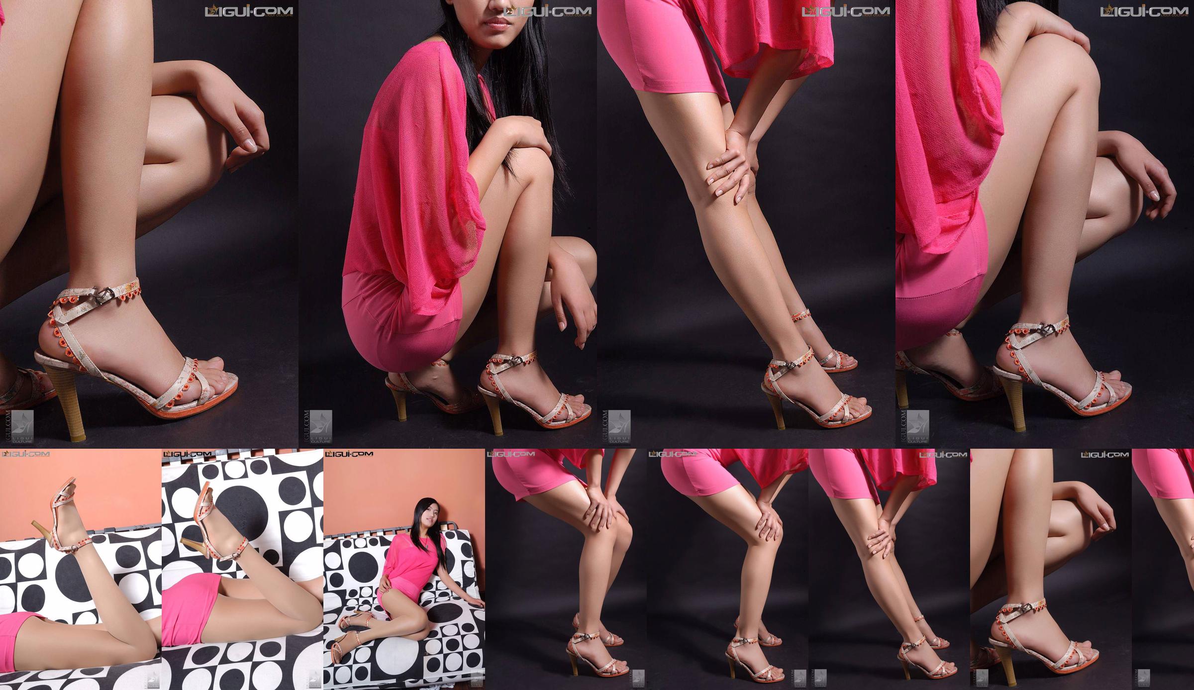 Modelo Jiang Na "Blanco y negro con geometría" [丽 柜 LiGui] Foto de pie de seda No.333a37 Página 15