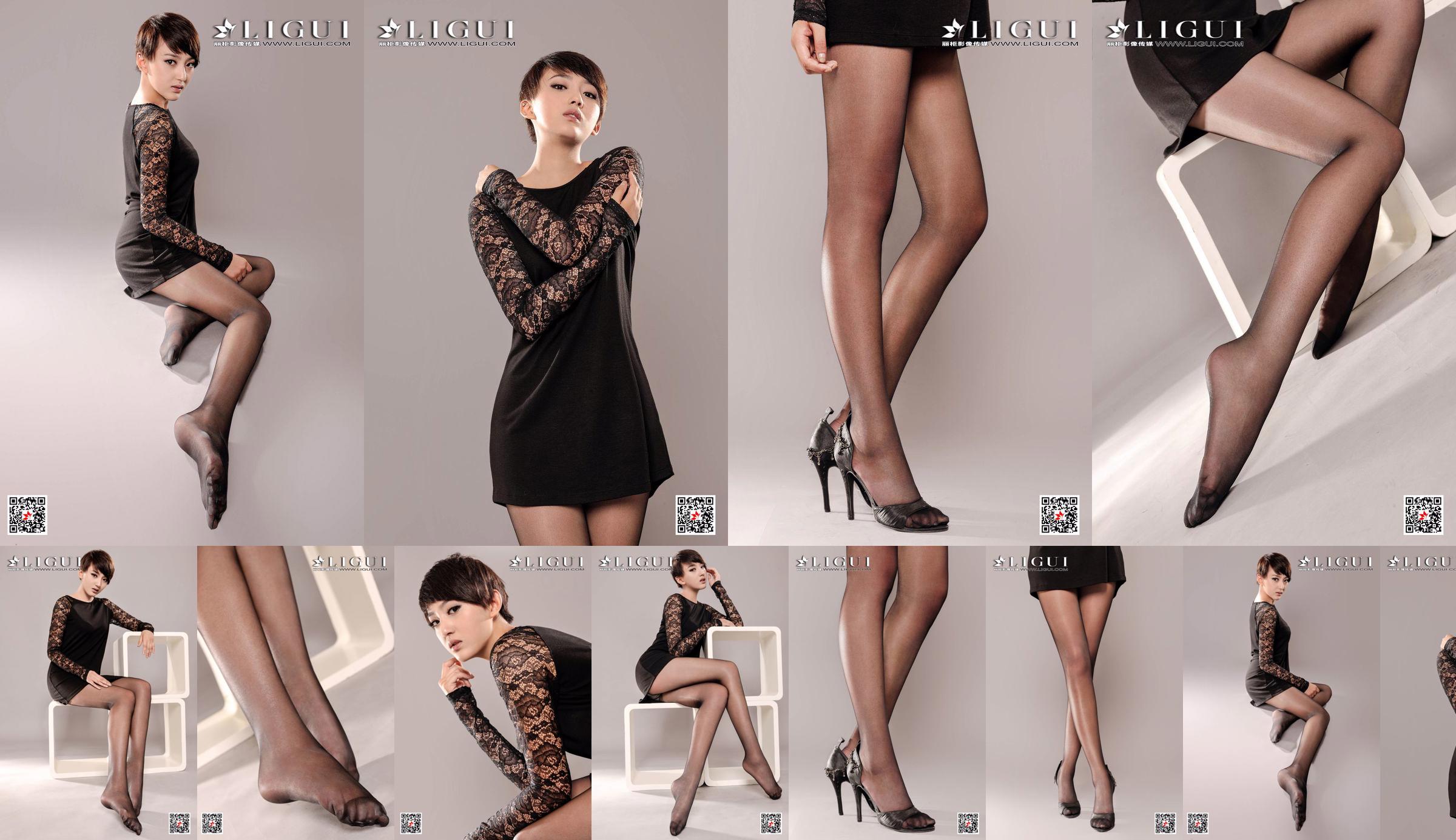 Model Xiaoqi „Czarna koronka” [Ligui Ligui] Internet Beauty No.e037fc Strona 4