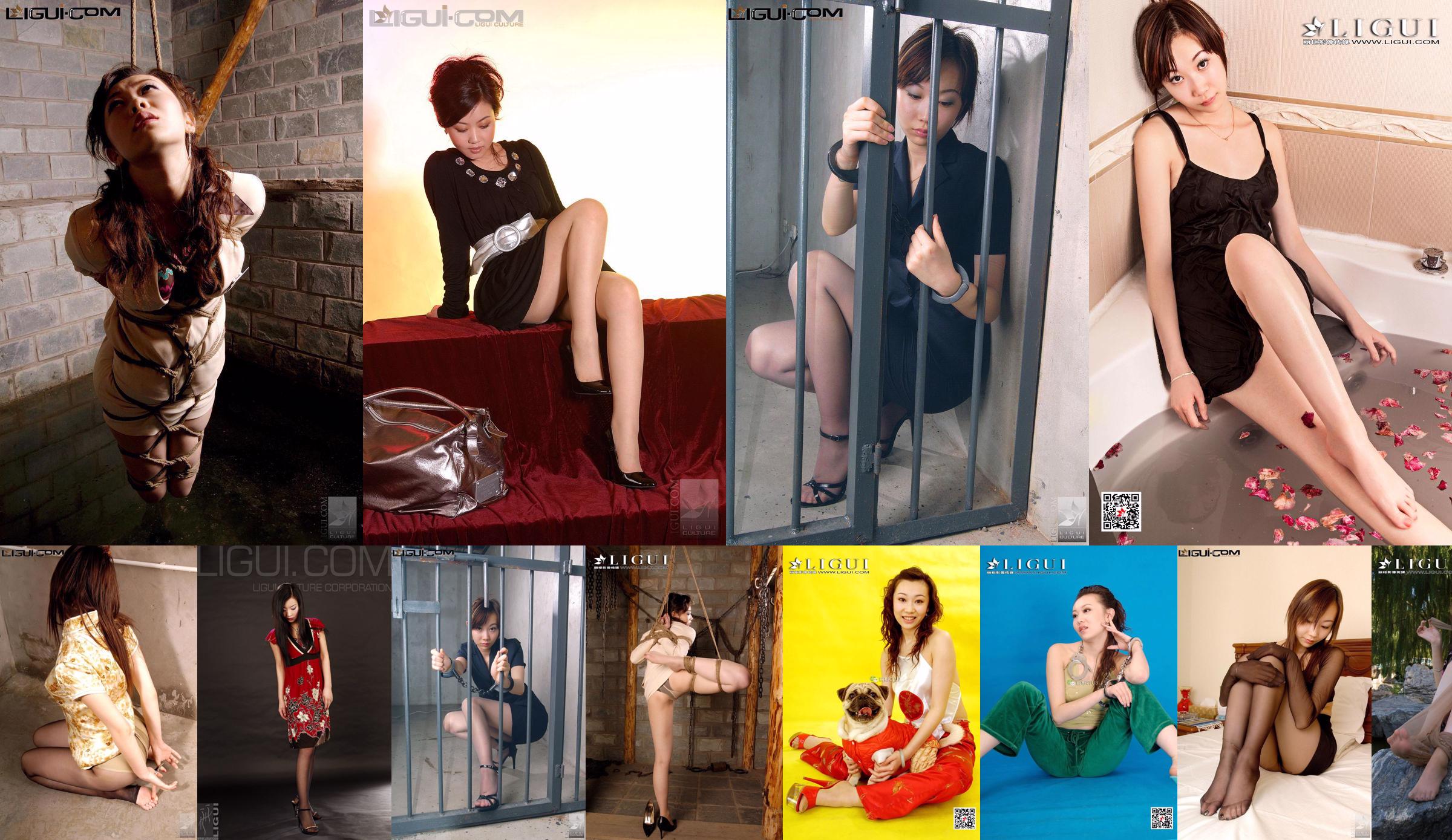 Model Xiao Lulu "Wild Black Silk White Legs Visual Feast" [丽 柜 LiGui] Mooie benen en Jade Foot Photo Picture No.dcd0b5 Pagina 5