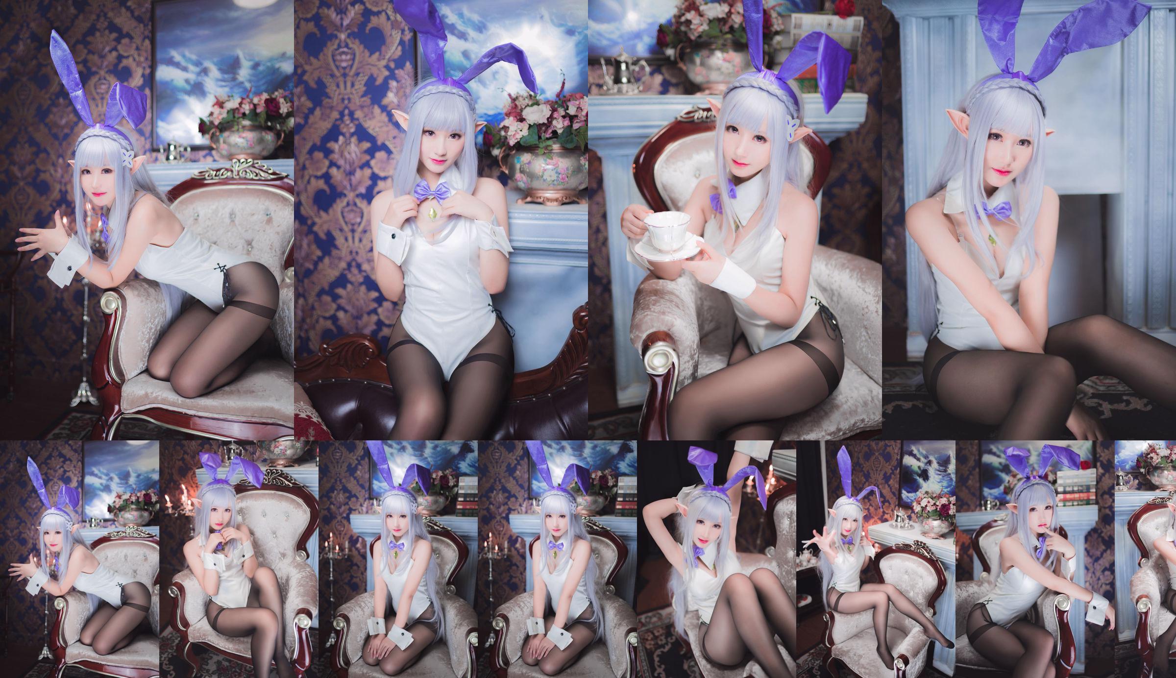 Cosplay Mo Xiaowu "Emilia Bunny Girl" No.60f256 Halaman 5