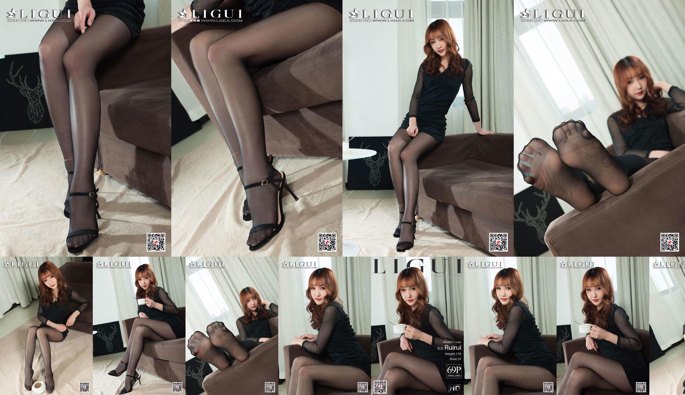 Model Ruirui "Beautiful Legs and Jade Feet in Black Stockings" [Ligui Ligui] No.c408de Page 34