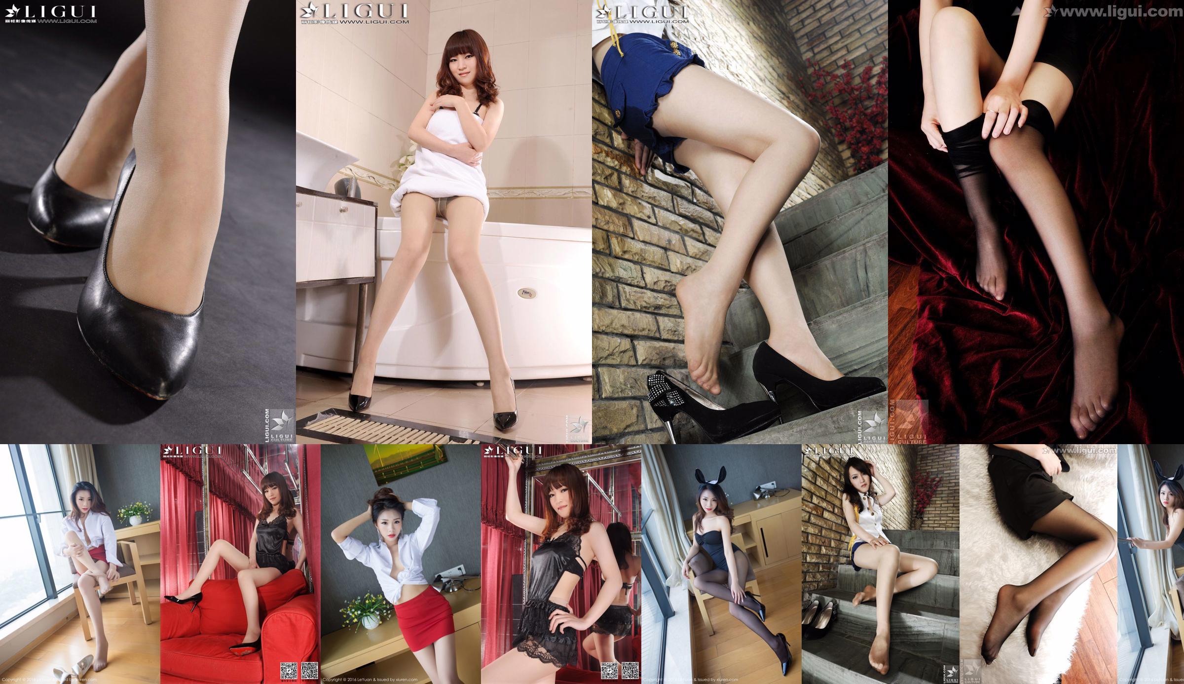 Model Tina "Der verführerische schwarze Seidenfuß" [丽 柜 LiGui] Foto von schönen Beinen und Jadefüßen No.85adf9 Seite 7