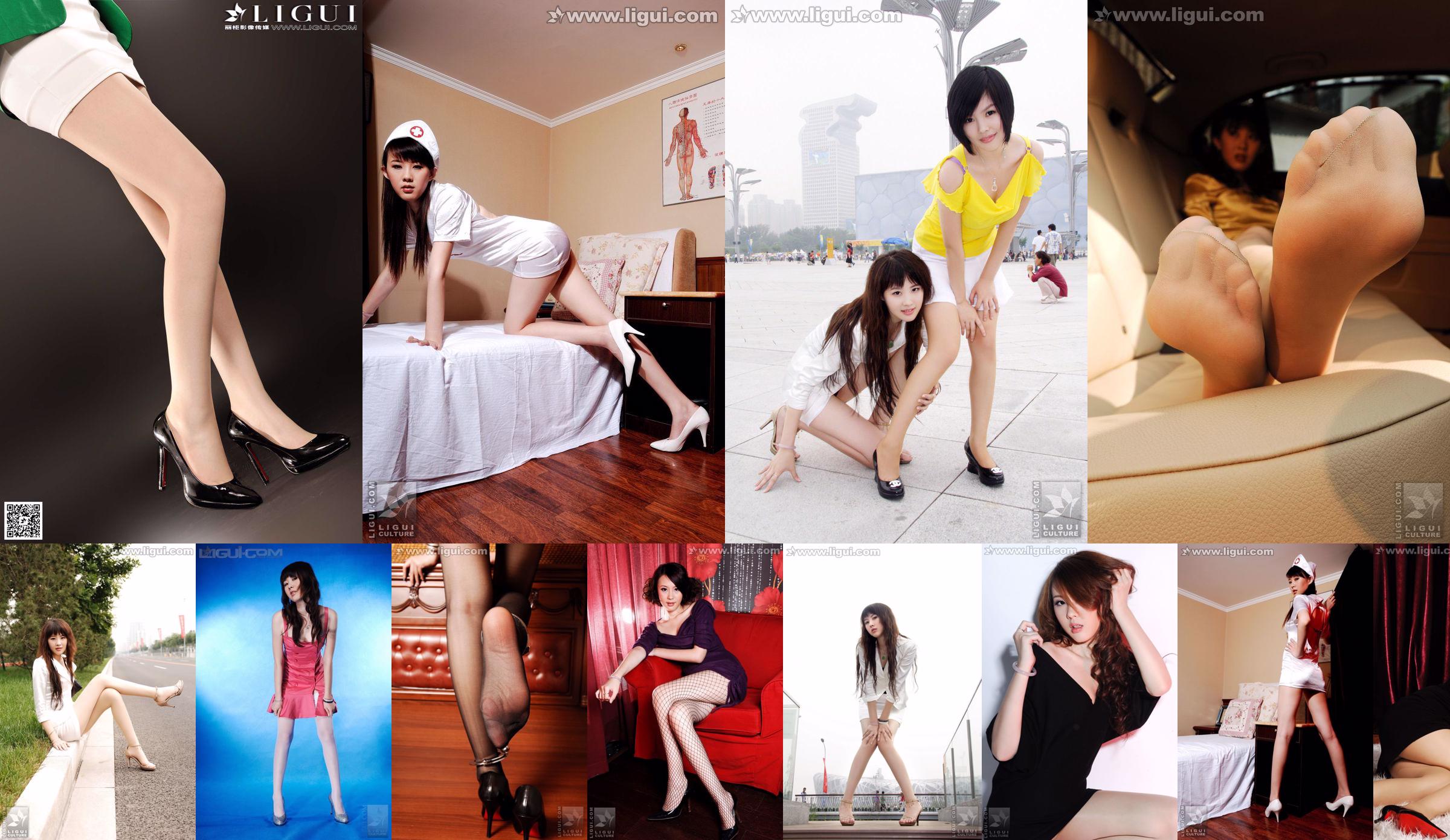 Model Feifei "Keindahan Kerah Emas Menunjukkan Warna Asli Kose" [丽 柜 LiGui] Gambar Foto Stoking dan Kaki Giok No.2c8e21 Halaman 9