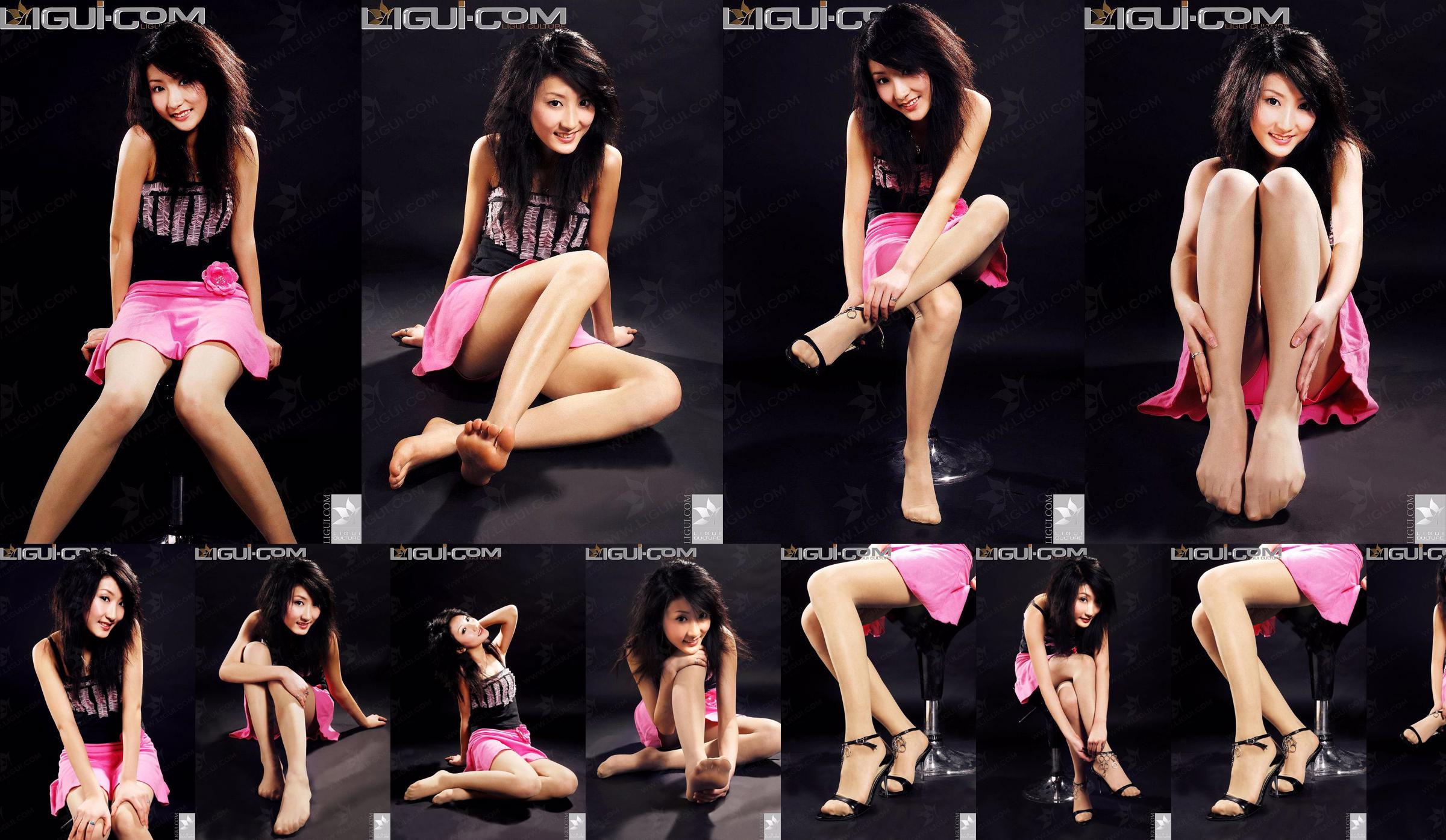 Modèle Chen Jiaqi "Fell Down The Pink Garment Skirt" Photo de pied en soie [丽 柜 LiGui] No.c03dcd Page 19