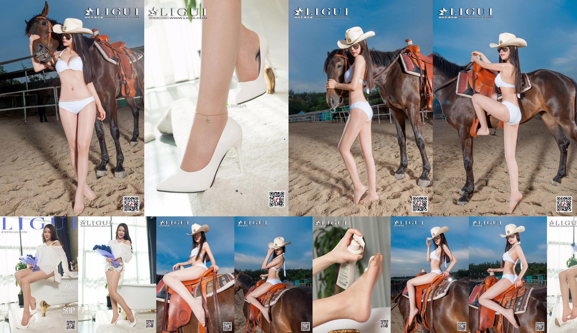 Модель ноги Йоки "Девушка в бикини" [丽 柜 Ligui] Интернет-красотка No.88f111 Страница 3
